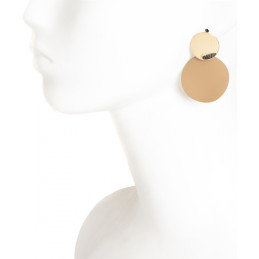 Pendientes Tantrend color beige/dorado