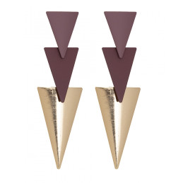 Pendientes Tantrend color burdeos/dorado de mujer