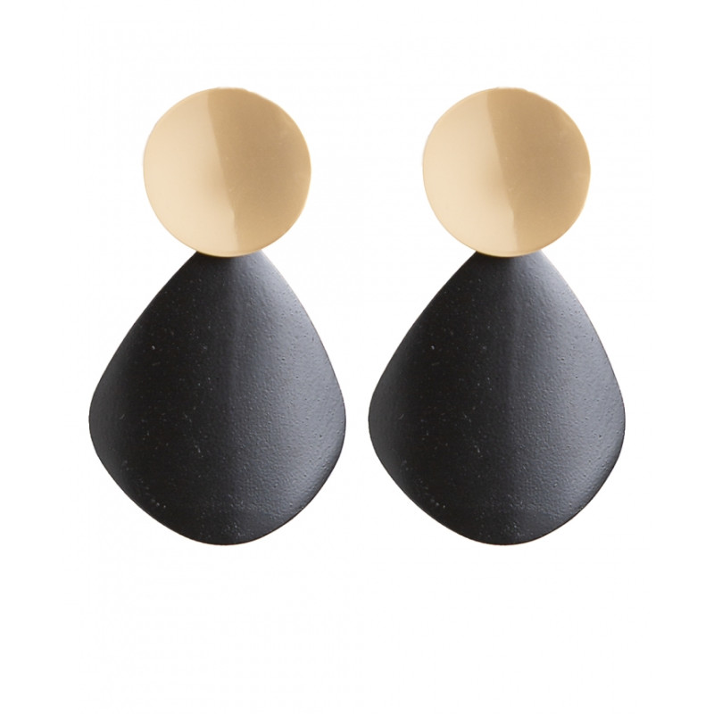 Pendientes Tantrend color negro/dorado