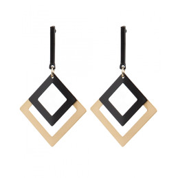 Pendientes Tantrend color negro/dorado colgantes