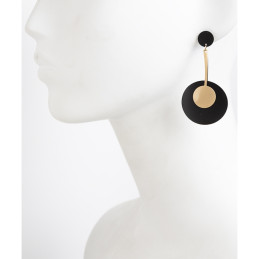 Pendientes Tantrend color negro/dorado