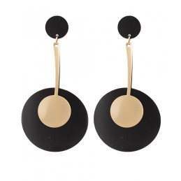 Pendientes Tantrend color negro/dorado de tuerca