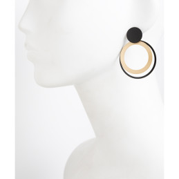Pendientes Tantrend color negro/dorado