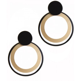Pendientes Tantrend color negro/dorado de mujer