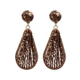 Pendientes Tantrend color marrón cobrizo