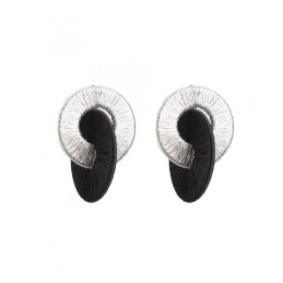 Pendientes Tantrend color negro/plateado