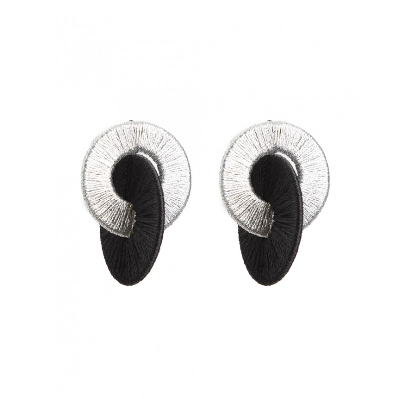 Pendientes Tantrend color negro/plateado