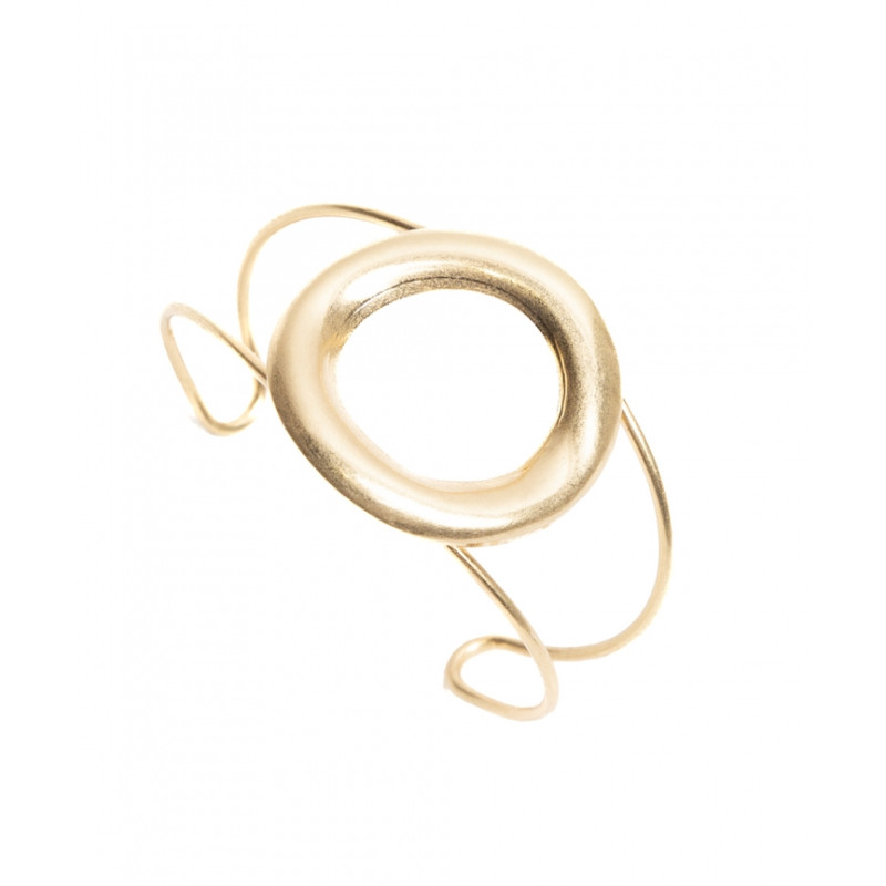 Pulsera rígida Tantrend dorado mate