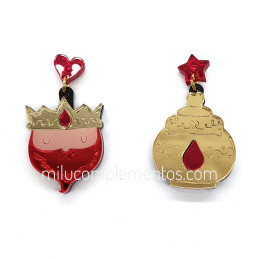Pendientes metacrilato REY MAGO GASPAR efecto espejo en tienda online