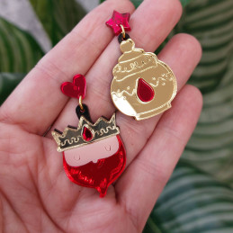 Pendientes metacrilato REY MAGO GASPAR efecto espejo nueva colección otoño invierno 2025 2026