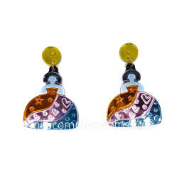 Pendientes de metacrilato LAS MENINAS CELESTE efecto espejo