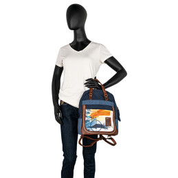 Mochila Skpat color azul multicolor de mujer de la colección Sirmione nueva temporada