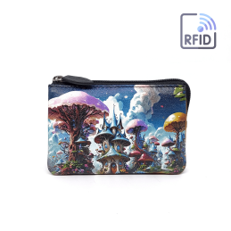 Monedero de piel Belmonte paisaje multicolor colección Setas de mujer