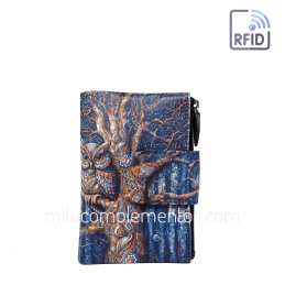 Cartera de piel pequeña Belmonte Luna llena otoño multicolor colección Búhos de mujer nueva temporada otoño invierno 2025 2026