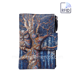 Cartera de piel mediana Belmonte Luna llena otoño multicolor colección Búhos de mujer nueva temporada otoño invierno 2025 2026