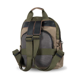 Mochila Ventis color taupe/verde de mujer