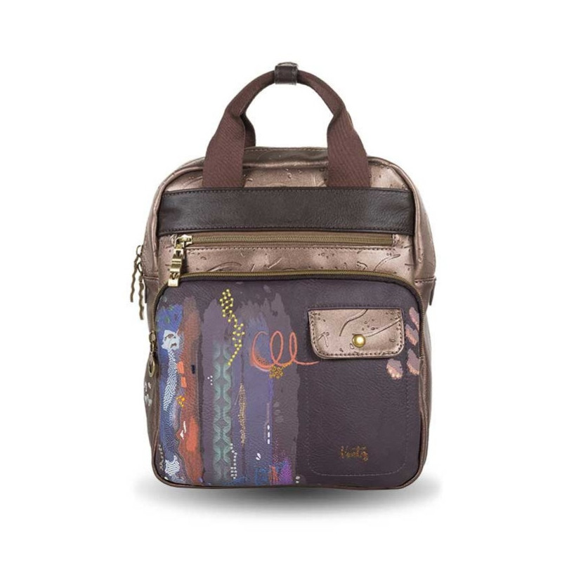 Mochila Ventis color marrón multicolor de mujer nueva temporada