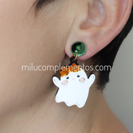 Pendientes de metacrilato FANTASMA LACITOS efecto espejo