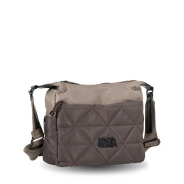 Bolso bandolera Devota & Lomba taupe/marrón de mujer tipo góndola de la colección Frame