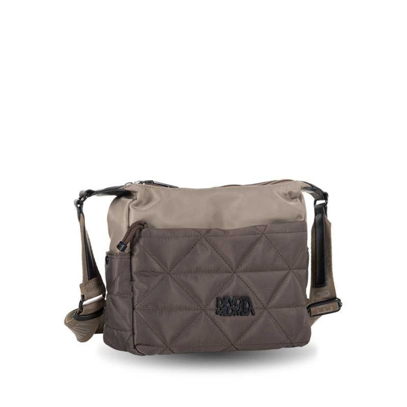 Bolso bandolera Devota & Lomba taupe/marrón de mujer tipo góndola de la colección Frame