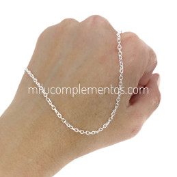 Cadena forzada de plata de ley 925